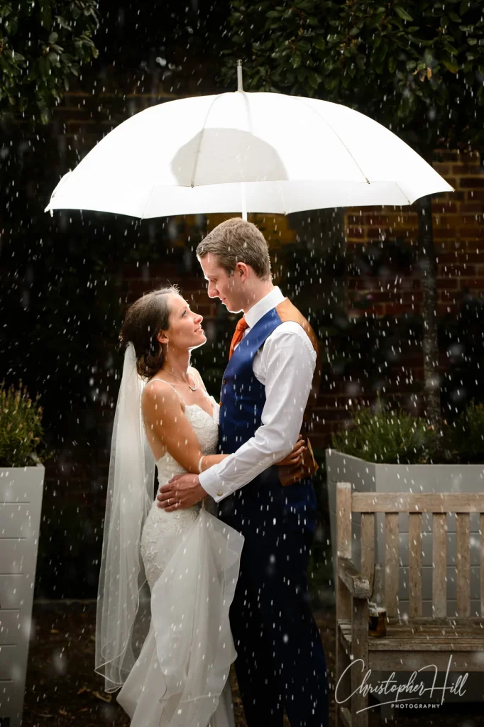 wedding umbrella at dorney court